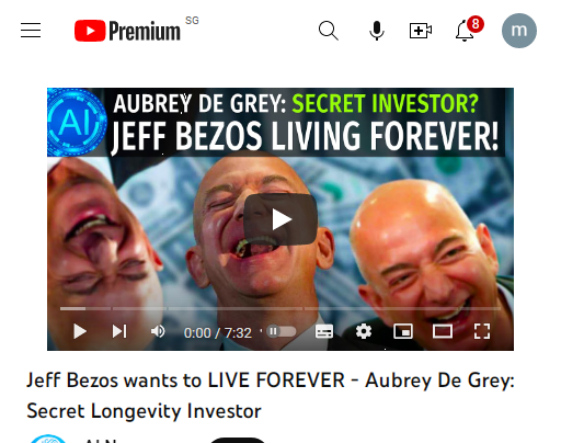 Aubrey De Gray 透露秘密投资者：Jeff Bezos 加入长寿产业
