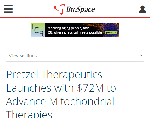 Pretzel Therapeutics 以 7200 万美元上市，以推进创新的线粒体疗法